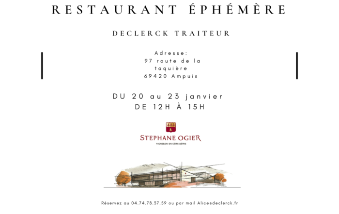 Restaurant éphémère 2023